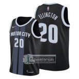 Camiseta Detroit Pistons Wayne Ellington Ciudad Negro