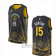 Camiseta Golden State Warriors Gui Santos NO 15 Ciudad 2022-23 Negro