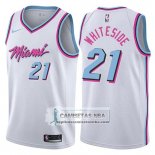 Camiseta Heat Hassan Whiteside Ciudad 2018 Blanco