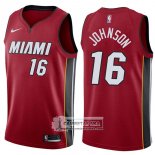 Camiseta Heat James Johnson Statement 2017-18 Rojo