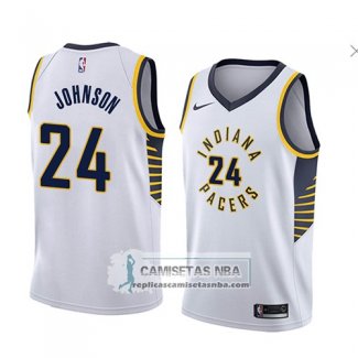 Camiseta Indiana Pacers Alize Johnson Association 2018 Blanco