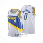 Camiseta Indiana Pacers Tyrese Haliburton NO 0 Ciudad 2025-26 Blanco