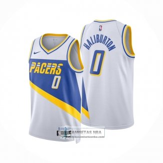 Camiseta Indiana Pacers Tyrese Haliburton NO 0 Ciudad 2025-26 Blanco