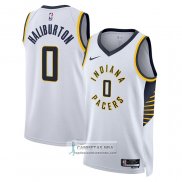 Camiseta Indiana Pacers Tyrese Haliburton NO 0 Icon 2022-23 Blanco