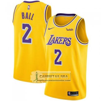 Camiseta Lakers Lonzo Ball Icon 2018 Amarillo