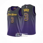 Camiseta Los Angeles Lakers Anthony Davis NO 3 Ciudad 2024-25 Violeta