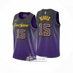 Camiseta Los Angeles Lakers Austin Reaves NO 15 Ciudad 2024-25 Violeta