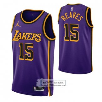 Camiseta Los Angeles Lakers Austin Reaves NO 15 Statement 2022-23 Violeta