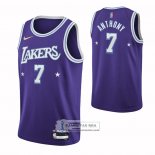Camiseta Los Angeles Lakers Carmelo Anthony NO 7 Ciudad 2021-22 Violeta