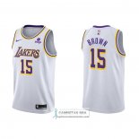 Camiseta Los Angeles Lakers Jabari Brown NO 15 Association 2021-22 Blanco