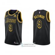 Camiseta Los Angeles Lakers Kent Bazemore NO 9 Mamba 2021-22 Negro