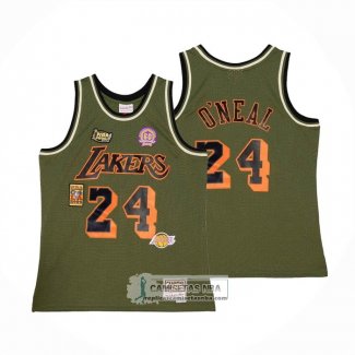 Camiseta Los Angeles Lakers Kobe Bryant NO 24 Mitchell & Ness Verde