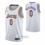 Camiseta Los Angeles Lakers Russell Westbrook NO 0 Association 2021 Blanco