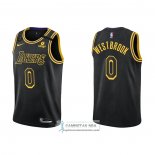 Camiseta Los Angeles Lakers Russell Westbrook NO 0 Mamba 2021-22 Negro