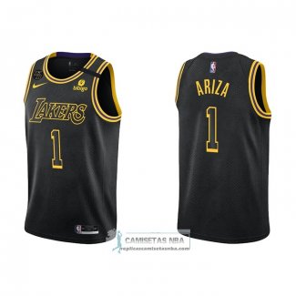 Camiseta Los Angeles Lakers Trevor Ariza NO 1 Mamba 2021-22 Negro