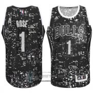 Camiseta Luces de la Ciudad Bulls Rose Negro