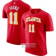 Camiseta Manga Corta Atlanta Hawks Trae Young Icon Rojo