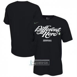 Camiseta Manga Corta Boston Celtics 2025 NBA Playoffs Negro
