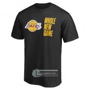 Camiseta Manga Corta Los Angeles Lakers Whole New Game Negro2