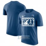 Camiseta Manga Corta Minnesota Timberwolves Azul