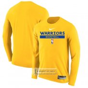 Camiseta Manga Larga Golden State Warriors Practice Performance 2022-23 Amarillo