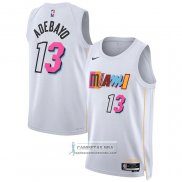 Camiseta Miami Heat Bam Adebayo NO 13 Ciudad 2022-23 Blanco