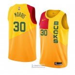 Camiseta Milwaukee Bucks Jaylen Morris Ciudad 2018-19 Amarillo