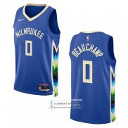 Camiseta Milwaukee Bucks Marjon Beauchamp NO 0 Ciudad 2022-23 Azul