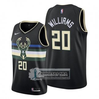 Camiseta Milwaukee Bucks Marvin Williams Negro 2019-20 Statement