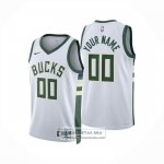 Camiseta Milwaukee Bucks Personalizada Association 2024-25 Blanco