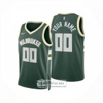 Camiseta Milwaukee Bucks Personalizada Icon 2024-25 Verde