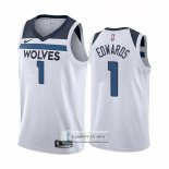 Camiseta Minnesota Timberwolves Anthony Edwards NO 1 Association Blanco