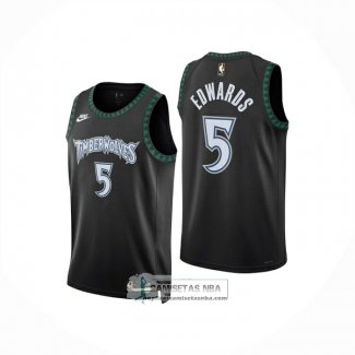 Camiseta Minnesota Timberwolves Anthony Edwards NO 5 Classic 2025-26 Negro