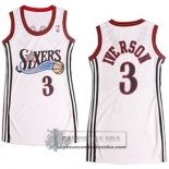 Camiseta Mujer 76ers Iverson Blanco