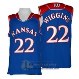 Camiseta NCAA Kansas Jayhawks Wiggins Azul
