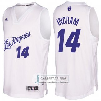 Camiseta Navidad Lakers Brandon Ingram 2016 Blanco