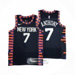 Camiseta New York Knicks Carmelo Anthony NO 7 Ciudad Edition 2019-20 Azul