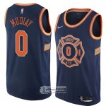 Camiseta New York Knicks Emmanuel Mudiay Ciudad 2018 Azul