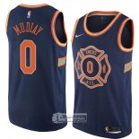 Camiseta New York Knicks Emmanuel Mudiay Ciudad 2018 Azul