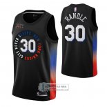 Camiseta New York Knicks Julius Randl Ciudad 2020-21 Negro