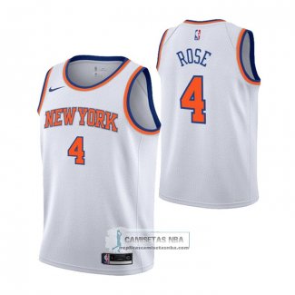 Camiseta Nino New York Knicks Derrick Rose NO 4 Association Blanco