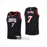 Camiseta Nino Philadelphia 76ers Jaylen Brown NO 7 Classic 2025-26 Negro