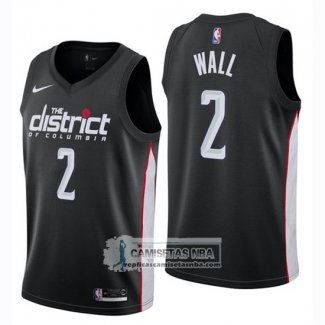 Camiseta Nino Wizards John Wall Ciudad 2018-19 Negro