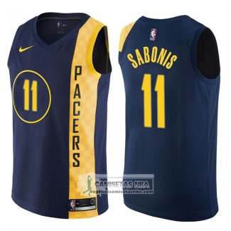 Camiseta Pacers Domantas Sabonis Ciudad 2017-18 Azul