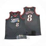 Camiseta Philadelphia 76ers Paul George NO 8 Classic 2025-26 Negro