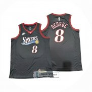 Camiseta Philadelphia 76ers Paul George NO 8 Classic 2025-26 Negro
