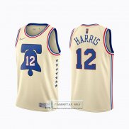 Camiseta Philadelphia 76ers Tobias Harris Earned 2020-21 Crema