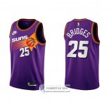 Camiseta Phoenix Suns Mikal Bridges NO 25 Classic 2022-23 Violeta