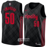 Camiseta Portland Trail Blazers Caleb Swanigan Ciudad 2018 Negro