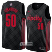 Camiseta Portland Trail Blazers Caleb Swanigan Ciudad 2018 Negro